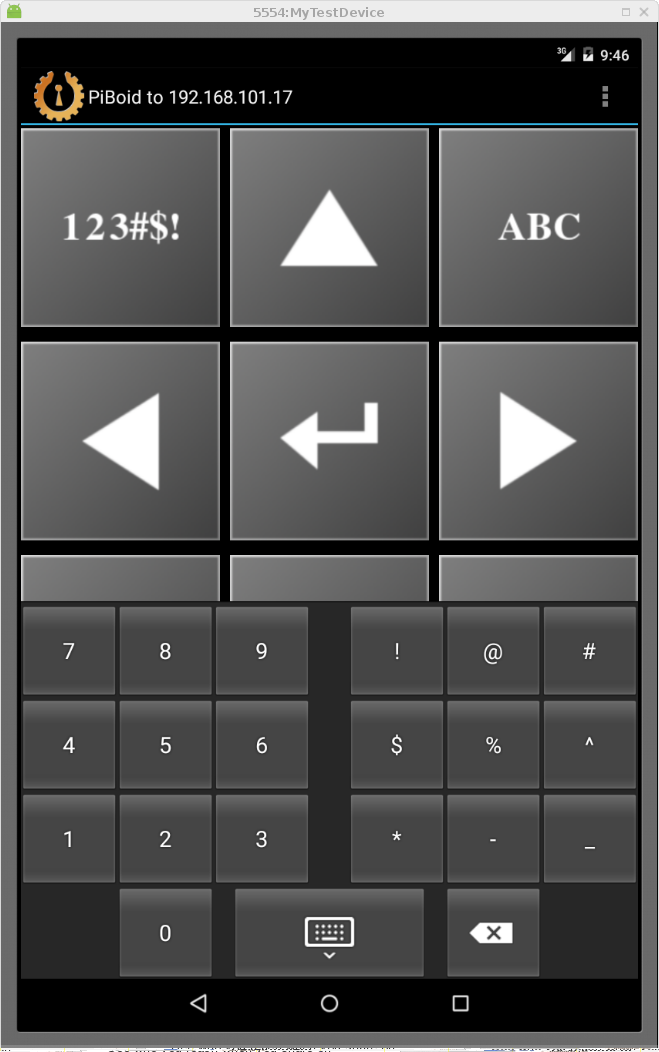 Numeric/special keys keyboard